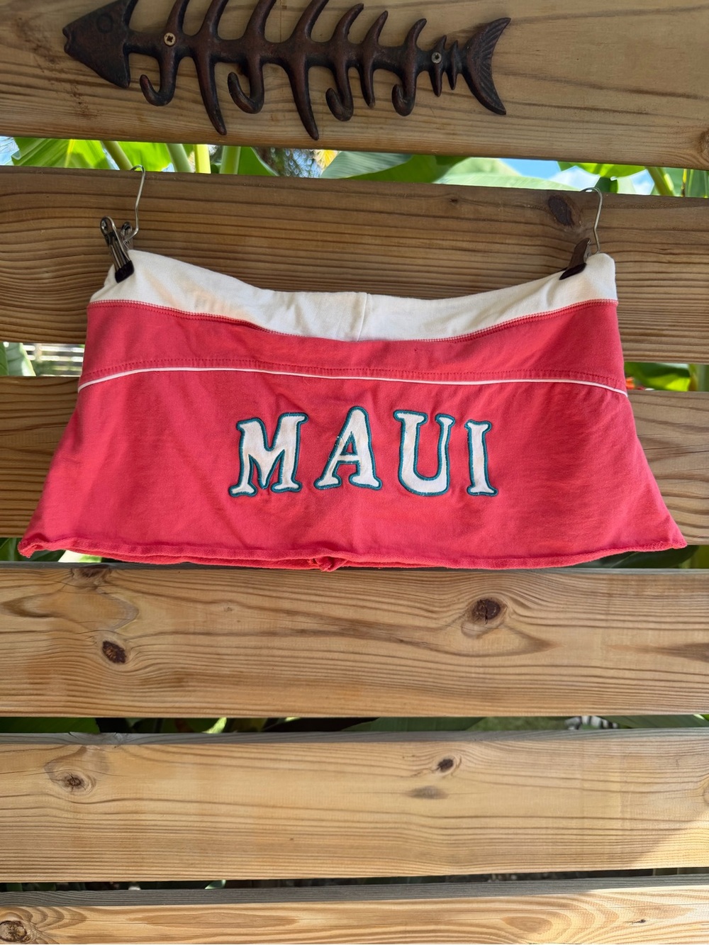 Y2K Maui Women's Coral White Logo skort